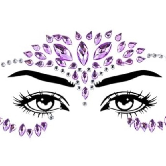 New 8 Pcs Face Jewels Rhinestone Face Gems Self Adhesive Body Crystal Stickers - Picture 4 of 10